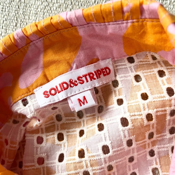 Solid & Striped Set Women’s Medium Cropped Cabana Eyelet Top and Shorts Leaf - Picture 6 of 15